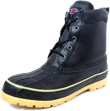 G-731SC Men's Duck Boots Leather Black Thermolite Insulated Waterproof Hiking Snow Warm Winter Shoes