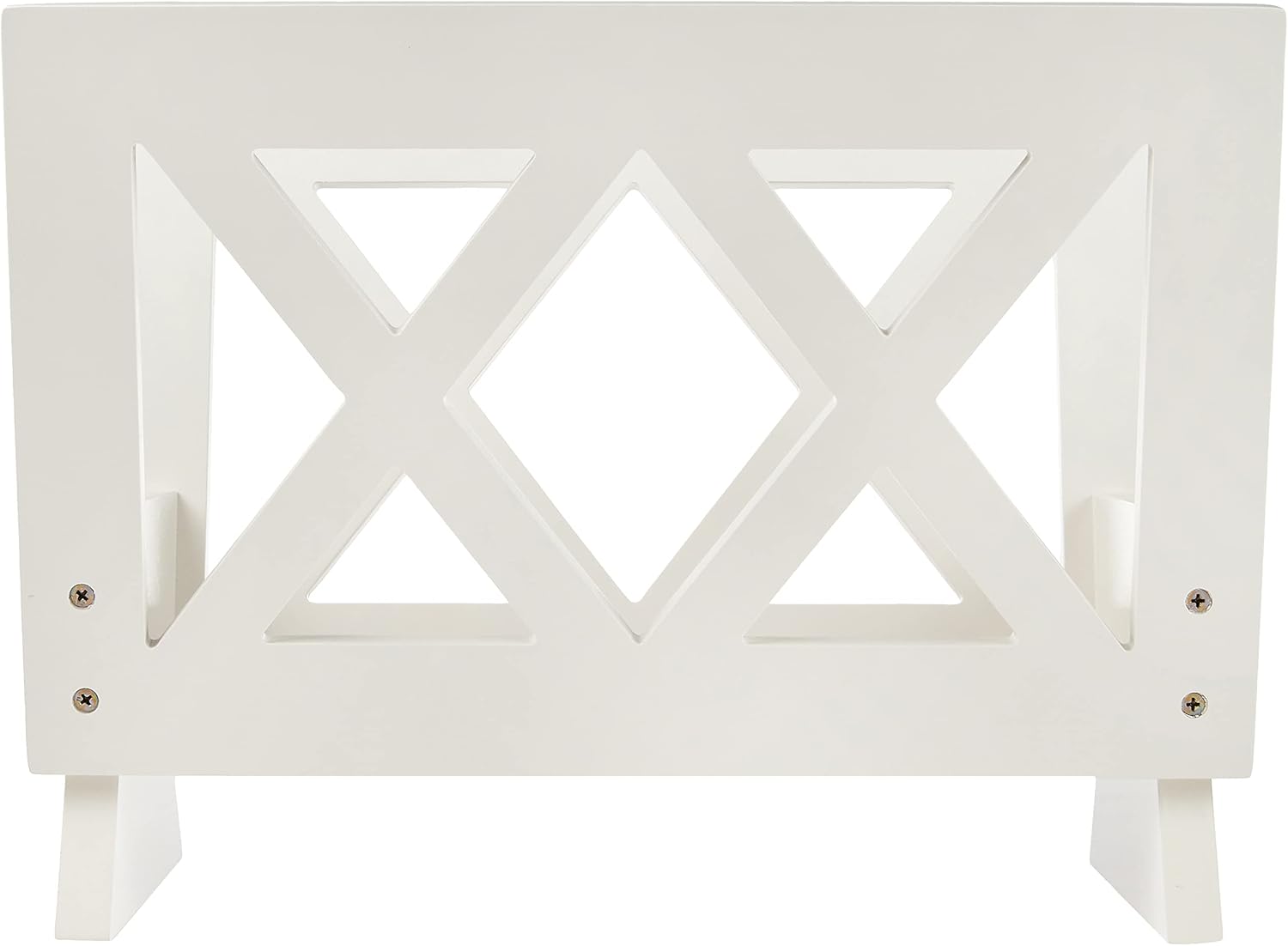 Frenchi Home Furnishing Contemporary Magazine Rack, white