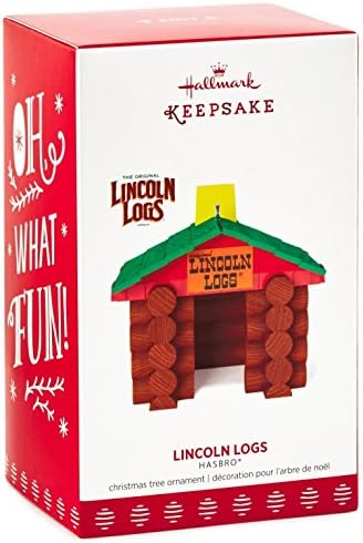 Hallmark 1595QXI1392 Hasbro Lincoln Logs Keepsake Christmas Ornaments