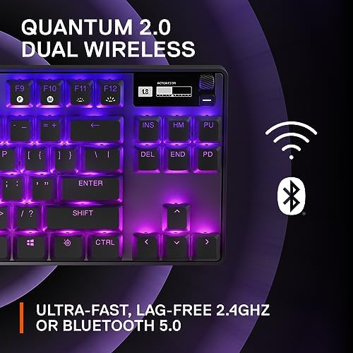 SteelSeries Apex Pro TKL Wireless Bluetooth HyperMagnetic Gaming Keyboard (Renewed)