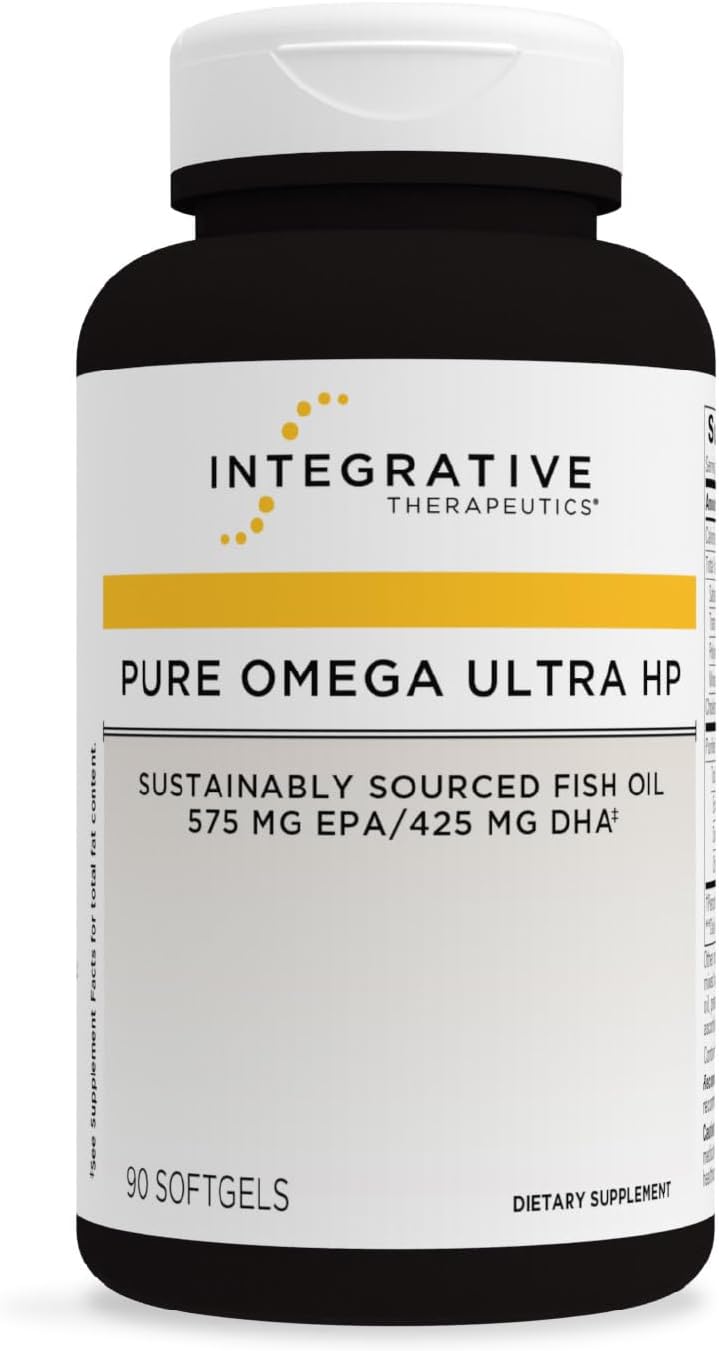 Integrative Therapeutics Pure Omega Ultra HP 1392 mg - Omega-3 Fish Oil Supplement with Essential Fatty Acids - Heart Health Support* - Gluten-Free