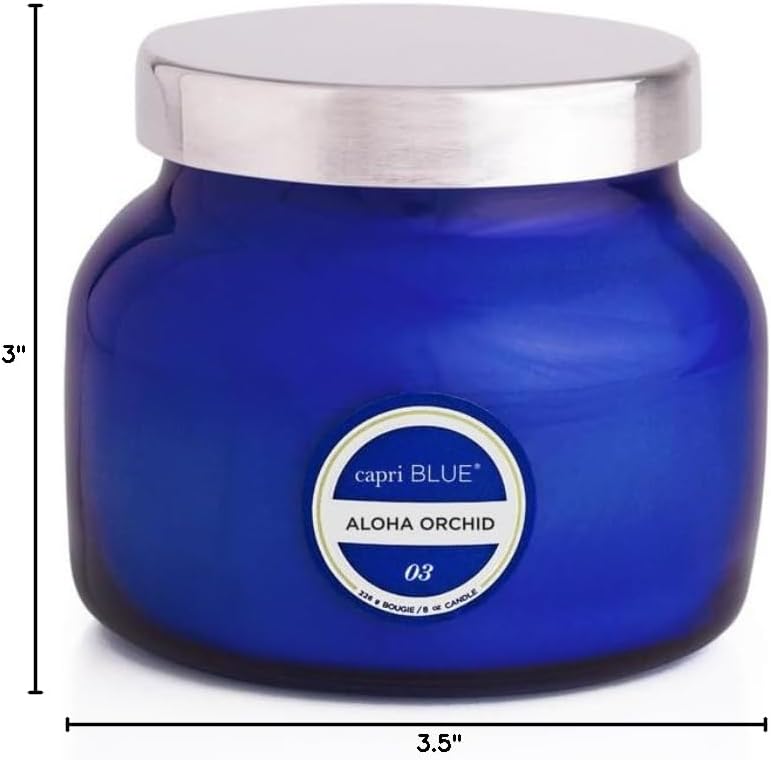 Capri Blue Scented Candles - Soy Candle Wax Blend - Jar Candles - Blue Candle Gifts for Women & Men - Luxury Candles for Home Scented with Vanilla, Bergamot & Sandalwood - Havana Vanilla (19 oz)