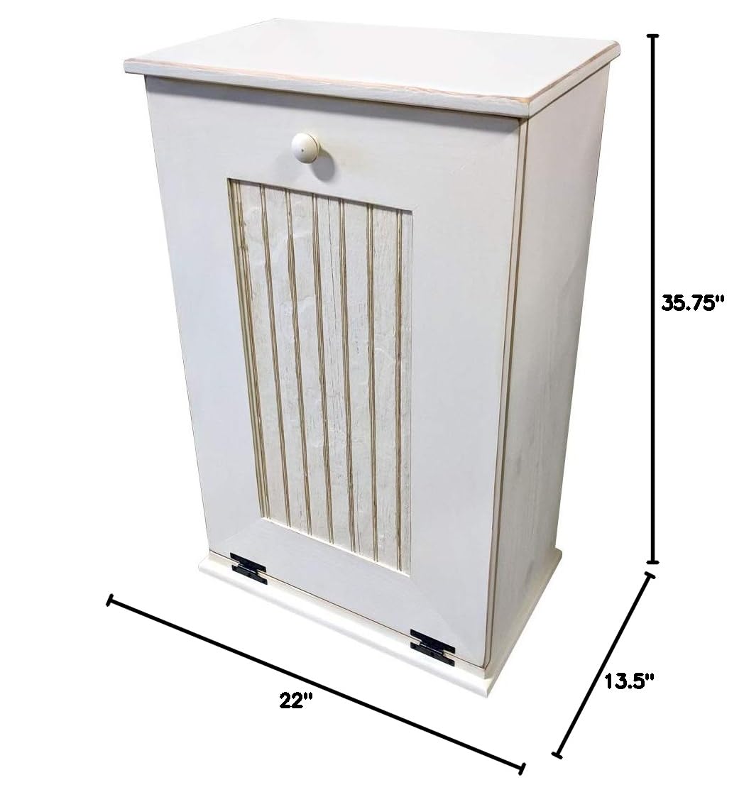 Sawdust City Tilt-Out Wooden Trash Bin Holder (Old - Black)