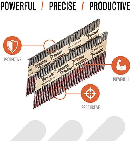 Paslode Brite 30 Degree Framing Nails - Brite Smooth Shank 30 Degree Paper Tape Collated RounDrive Framing Nails - Smooth Frame Nail for Paslode
