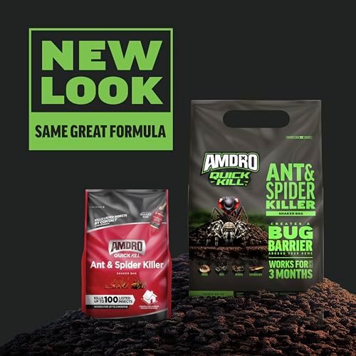 Amdro Kills Ants & Spiders Granules Shaker Bag 3lb | Kills up to 100 insects, covers 3,000 SQ, lasts 3 months, spider and ant killer for lawns