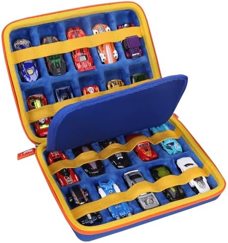 Mchoi Hot Wheels Case Storage for HOT WHEELS20 Cars, Toy Car Organizer for Your Matchbox Cars Storage, Case Only
