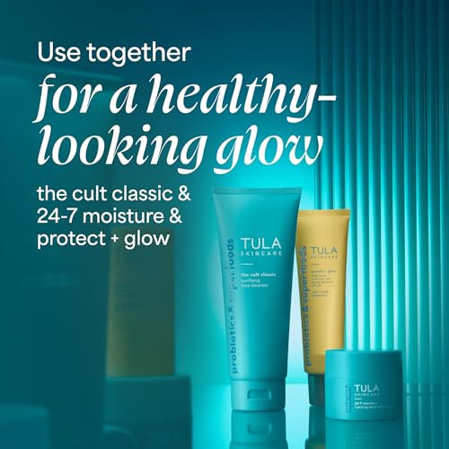 TULA Skin Care Protect + Glow Daily Sunscreen - Gel, Broad Spectrum SPF 30, Skincare-First, Non-Greasy
