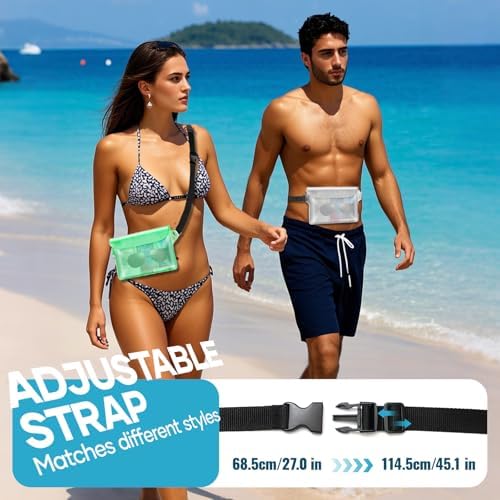 Waterproof Bag Fanny Packs for Women, Cruise Vacation Essentials Waterproof Pouch for Phone Passport Purse, Floating Dry Bags for Beach Water Park Boating Fishing Diving Surfing Kayaking Accessories | Floating, ideal for Beach, Boating & Kayaking, Durabl…