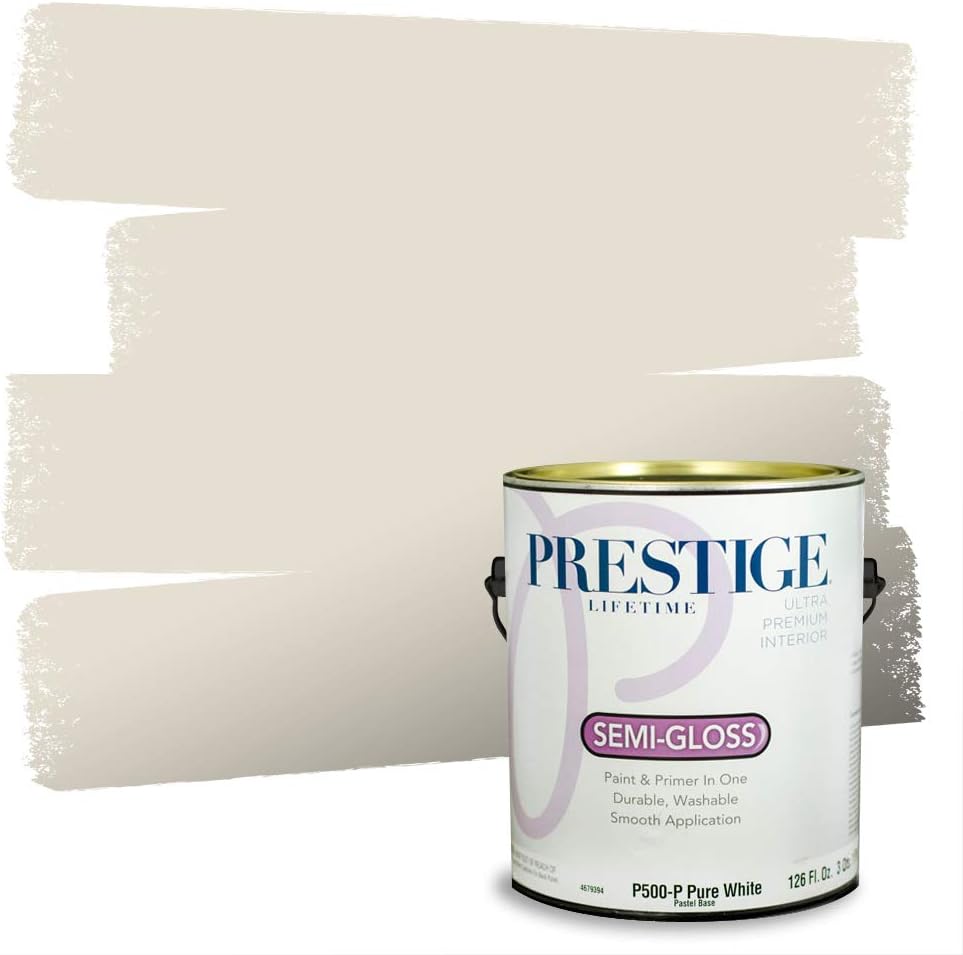 PRESTIGE Paints Exterior Paint and Primer In One, 1-Gallon, Satin, Comparable Match of Sherwin Williams* Black Magic*