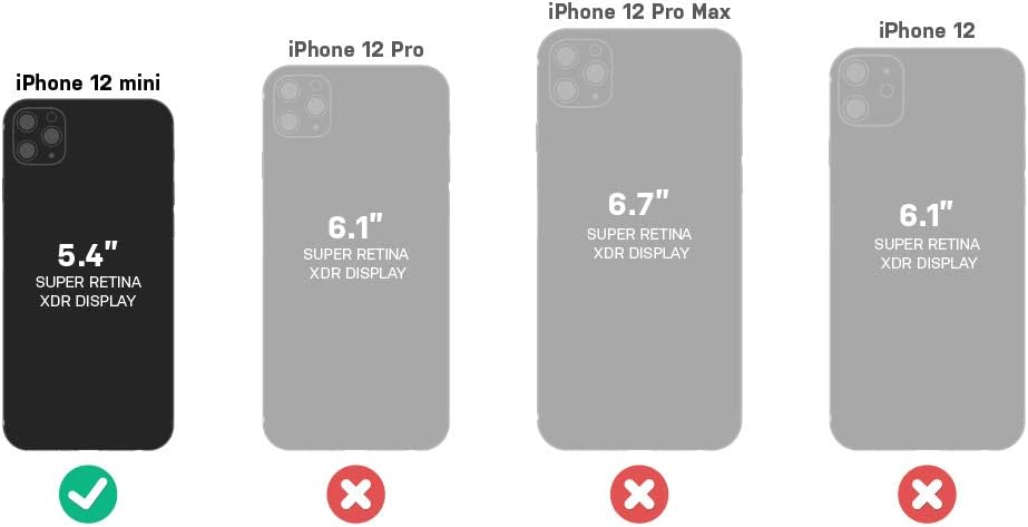OtterBox for Apple iPhone 12 Mini, Sleek Drop Proof Protective Clear Case, Symmetry Clear Series, Stardust