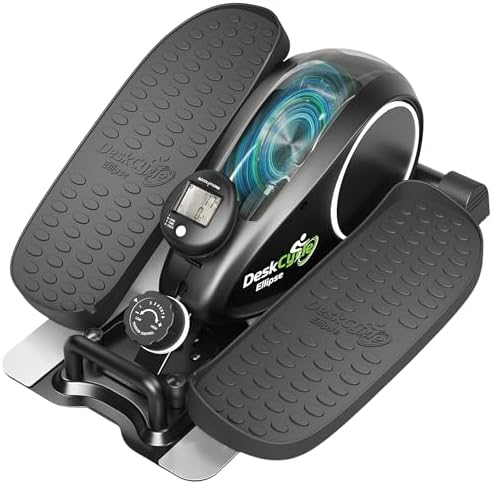 DeskCycle Under Desk Elliptical Machine up to 40 lbs Magnetic Resistance Foot Pedaler, Ultra-Smooth & Silent Seated Leg Exerciser