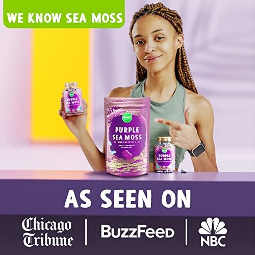 MAJU 4-in-1 Organic Sea Moss Capsules, Wild Chondrus Crispus, Seamoss w/Bladderwrack + Burdock Root, Stronger Than Gel, Irish