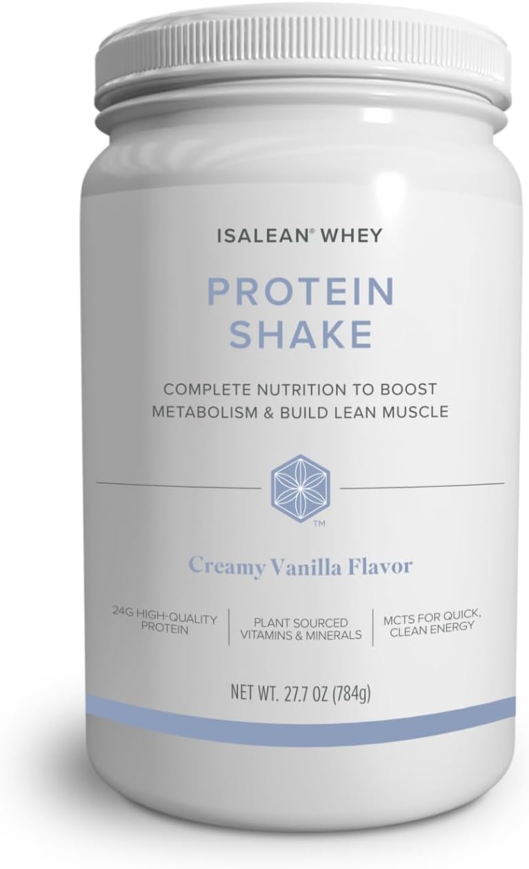 IsaLean Protein Shake - Complete Nutrition for Maintaining Healthy Weight & Lean Muscle Growth Enhanced with MCT Oil - 24 Vitamins & Minerals - 28.1 oz - 14 Meal Canister - Creamy Chocolate