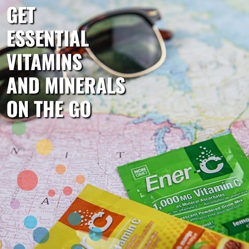 Ener-C Multivitamin Drink Mix, Electrolytes Powder - Lemon Lime, 60 Count | Vitamin Packets for Water, Vitamin Drink Mix, Hydration Liquid Mix
