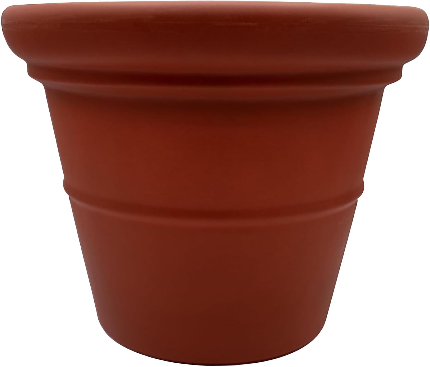 The HC Companies Terrazzo Large Round Plastic Plant Pot w/Rolled Rim - Lightweight & UV Resistant Gardening Pot for Herbs & More - Outdoor & Indoor Plant Pots w/Drainage (17” Black)