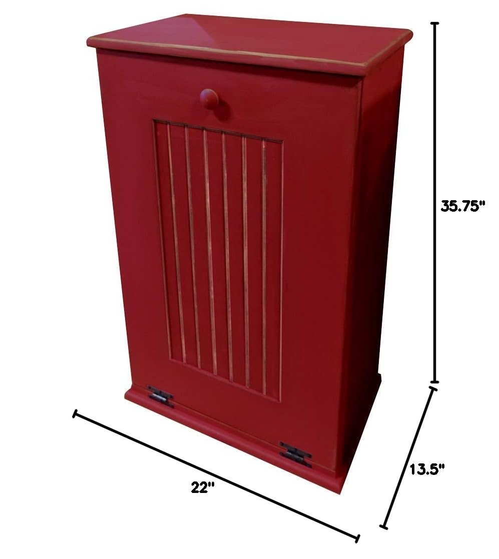 Sawdust City Tilt-Out Wooden Trash Bin Holder (Old - Black)
