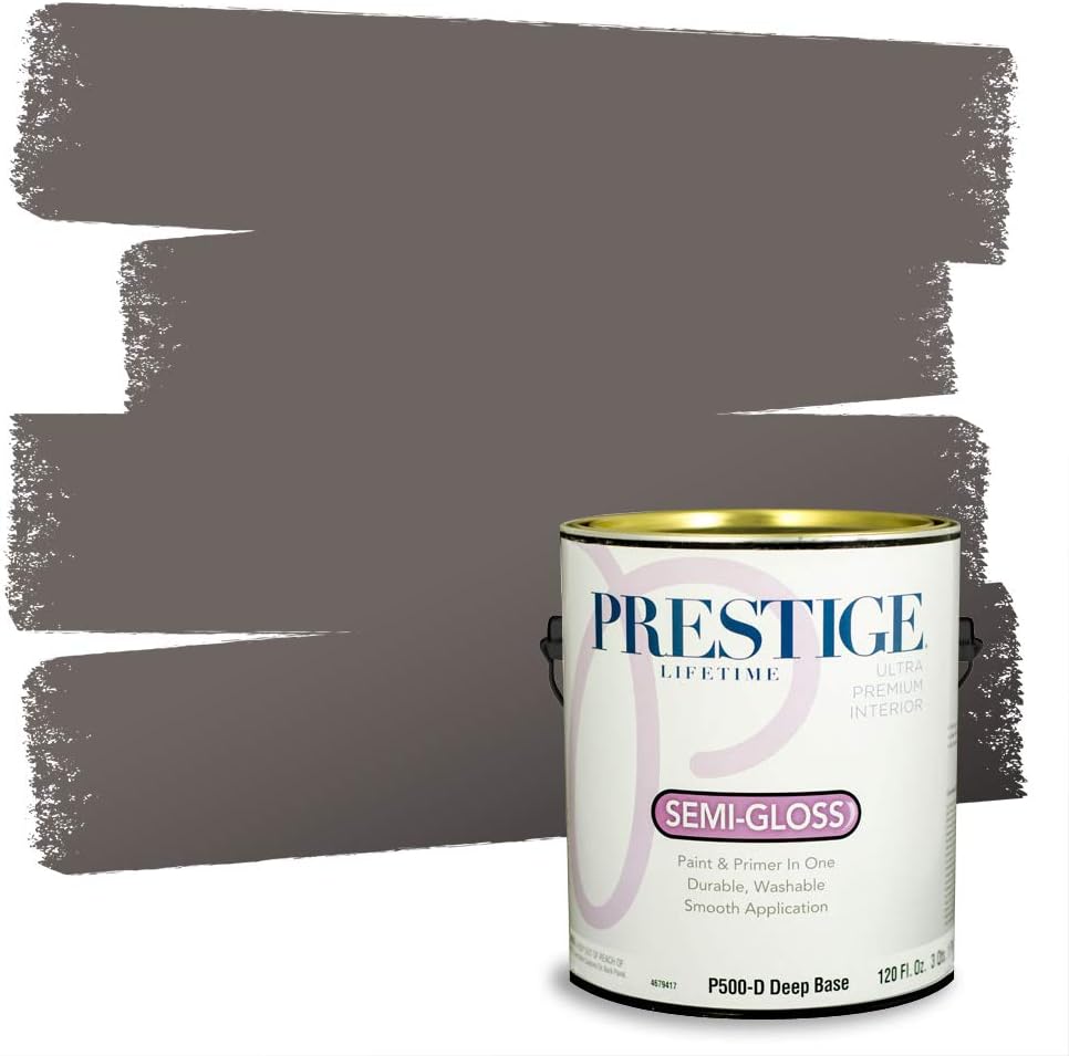 PRESTIGE Paints Exterior Paint and Primer In One, 1-Gallon, Satin, Comparable Match of Sherwin Williams* Socialite*