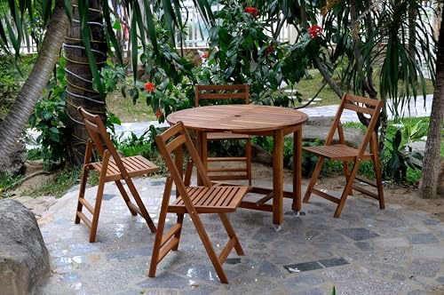 Merry Garden Acacia Folding Dining Table, Outdoor Dining Table Deck Table