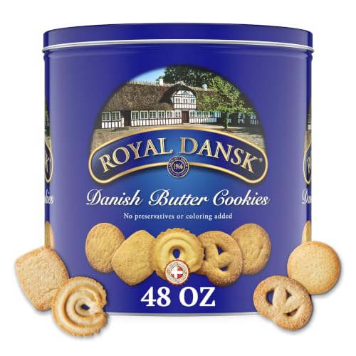 Royal Dansk Butter Cookies, Premium Assorted Cookies Made with Real Butter, Great for Sharing and Hosting, 12 oz