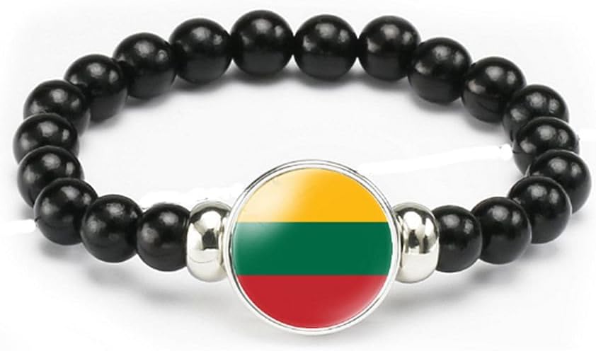 vmcoatdu National Flag Bracelet Elastic Rope Beaded Bracelet Support Your Country Travel Souvenir Gifts for Men Women