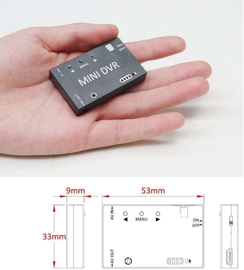 Mini FPV DVR Digital Video Recorder, 720P HD, NTSC/PAL, 32GB TF-Card Support, Built-in Battery, 3.5mm AV Interface