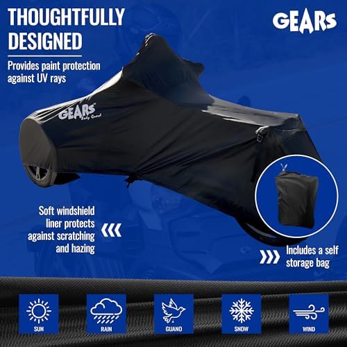 GEARS Trike Cover Compatible with Can-Am Ryker | Full Outdoor & Indoor Protection | Fits Ryker 600, 900, Sport, Rally | 2019, 2020, 2021, 2022, 2023