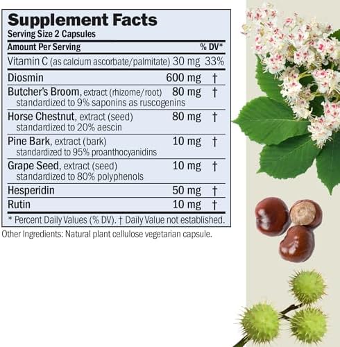 ANDREW LESSMAN ProCaps Circulation & Vein Support 30 Capsules | Standardized Botanical Extracts & Flavonoids in a Comprehensive Circulation & Vein Support Formula