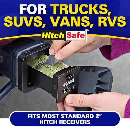 HS7000 Key Vault | Hidden Trailer Hitch Safe for Secure Key Storage | CarShare Turo | Weather Resistant and Durable with 4-Digit Combination Lock