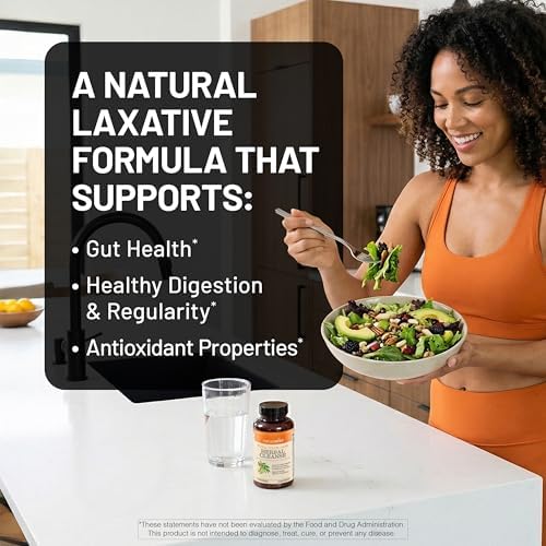 Naturewise Total Colon Care Herbal Cleanse - With Prebiotics, Botanicals, & Antioxidants - for Regular Bowel Movement, Digestion, Gut Health - Vegan