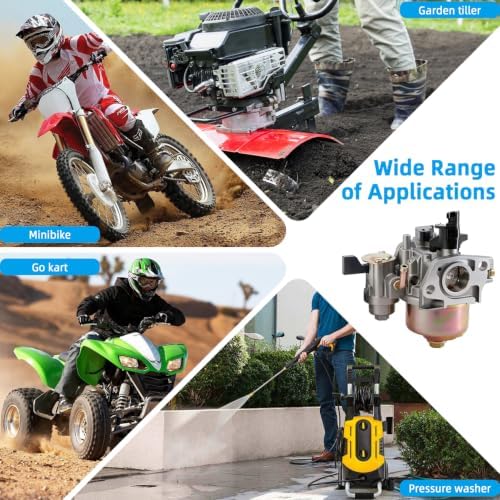 GX160 Carburetor Compatible with 212cc Predator 224cc 196cc 200cc Minibike GX120 GX168 GX200 GX140 Engine 5.5HP 6.5HP Pressure Washer Baja 200 Go
