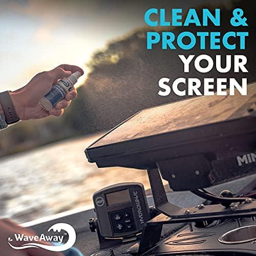 T-H Marine Wave Away Sonar & GPS Screen Cleaner Kit – Ammonia-Free LCD Screen Cleaner with Microfiber Cloth – Drip-Resistant