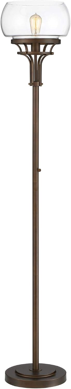 Charleston 72 1/2" Tall Industrial Bronze Torchiere Floor Lamp