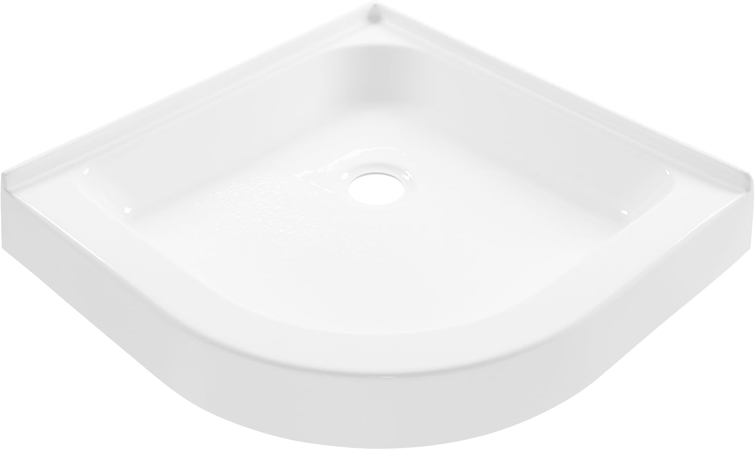 Voltaire 32" x 32" Acrylic White, Single-Threshold, Center Drain, Neo-angle Shower Base