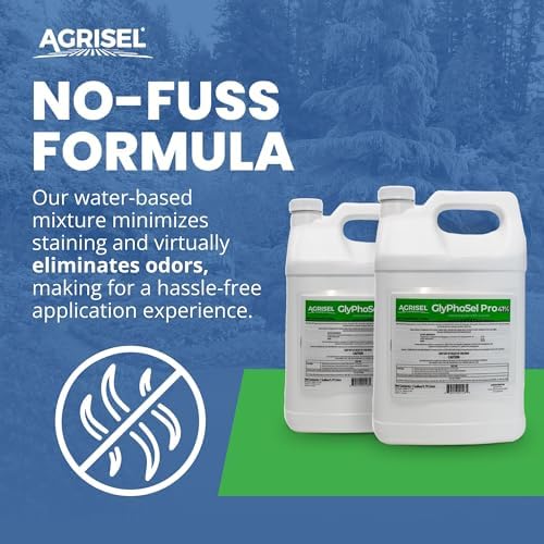 Agrisel GlyPhoSel Pro Weed Killer, Easy Mixing, Pet Safe, 128 Ounces | Tackles Hard-to-Kill Weeds, Low-Odor