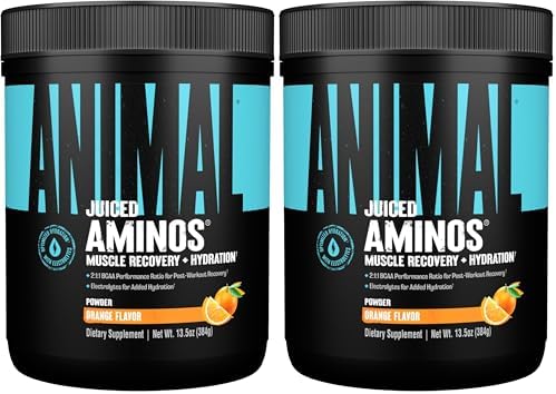 Animal Juiced Amino Acids - BCAA Powder EAA Matrix Plus Hydration with Electrolytes and Sea Salt Anytime Recovery and Improved Performance, Grape Flavor, 30 Servings