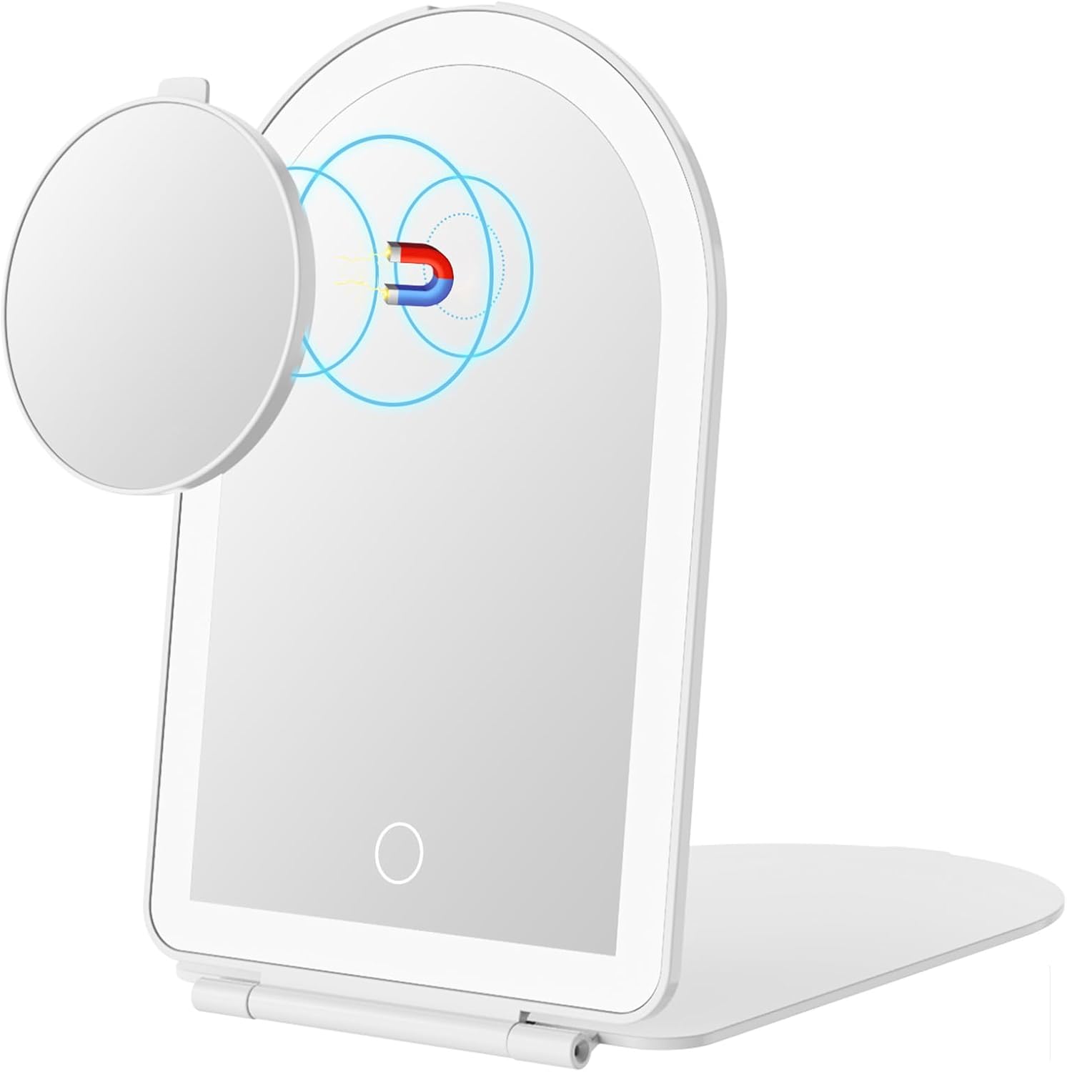 FUNTOUCH Rechargeable Travel Makeup Mirror with 72 Led Lights