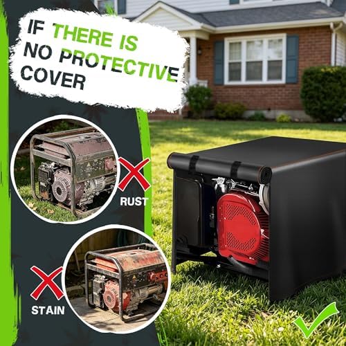 Generator Cover Portable Waterproof,Generator Rain Cover for Outside,Universal Generator Cover for Most Portable Generators 5000-10000 Watt(32"L x 24"W x 24"H)
