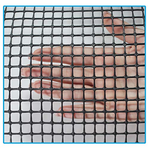 KidKusion Heavy Duty Deck Guard, Black - 10' L x 3' H | Made in USA, Indoor/Outdoor Balcony and Stairway Deck Rail Safety Net, Child Safety