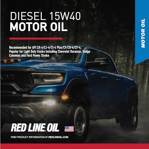 Red Line 21405 15W40 Synthetic Diesel Motor Oil - 1 Gallon (4 Pack)