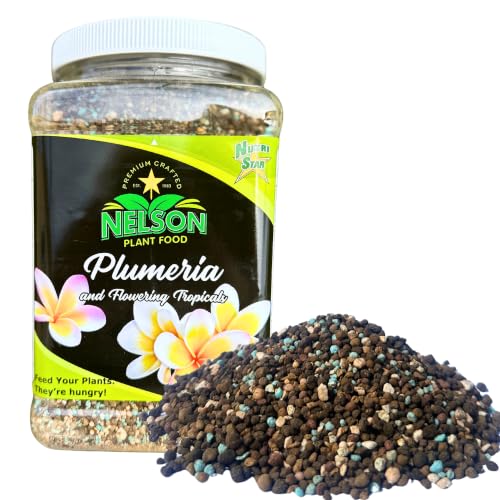 Nelson Plumeria Plant and All Flowering Tropicals Food Ferns Orchids Lilys In Ground Container Patio Grown Granular Fertilizer NutriStar 5-30-5 (4 lb)