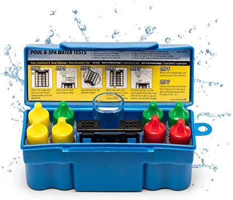 Taylor K-1004 DPD, 6-in-1 Pool Test Kit for for Free & Total Chlorine, Bromine, pH, Acid Demand, Total Alkalinity, 100+ Tests