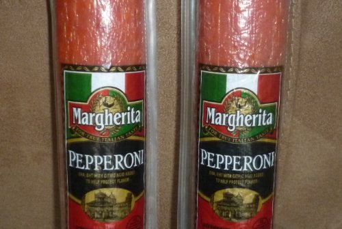Margherita Brand VERY BEST Pepperoni HUGE 17" Sticks, 2 1/2 lbs, (2 Sticks)