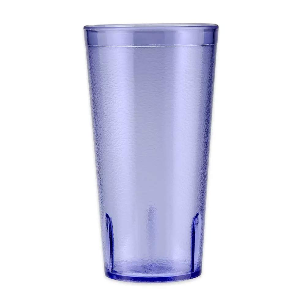 G.E.T. 6620-1-BL Heavy-Duty Plastic Restaurant Tumblers, 20 Ounce, Blue (Set of 12) | Dishwasher safe, BPA-free, Shatterproof, Stackable, Restaurant service, Great for Water, Juice, Soft Drinks and Cocktails