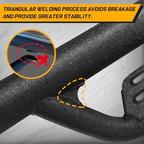 Side Steps Step Bars Compatible with 2007-2018 Chevy Silverado & GMC Sierra 1500 2500HD 3500HD (Include 2019 1500 LD) / 2019 2500HD 3500HD.Running