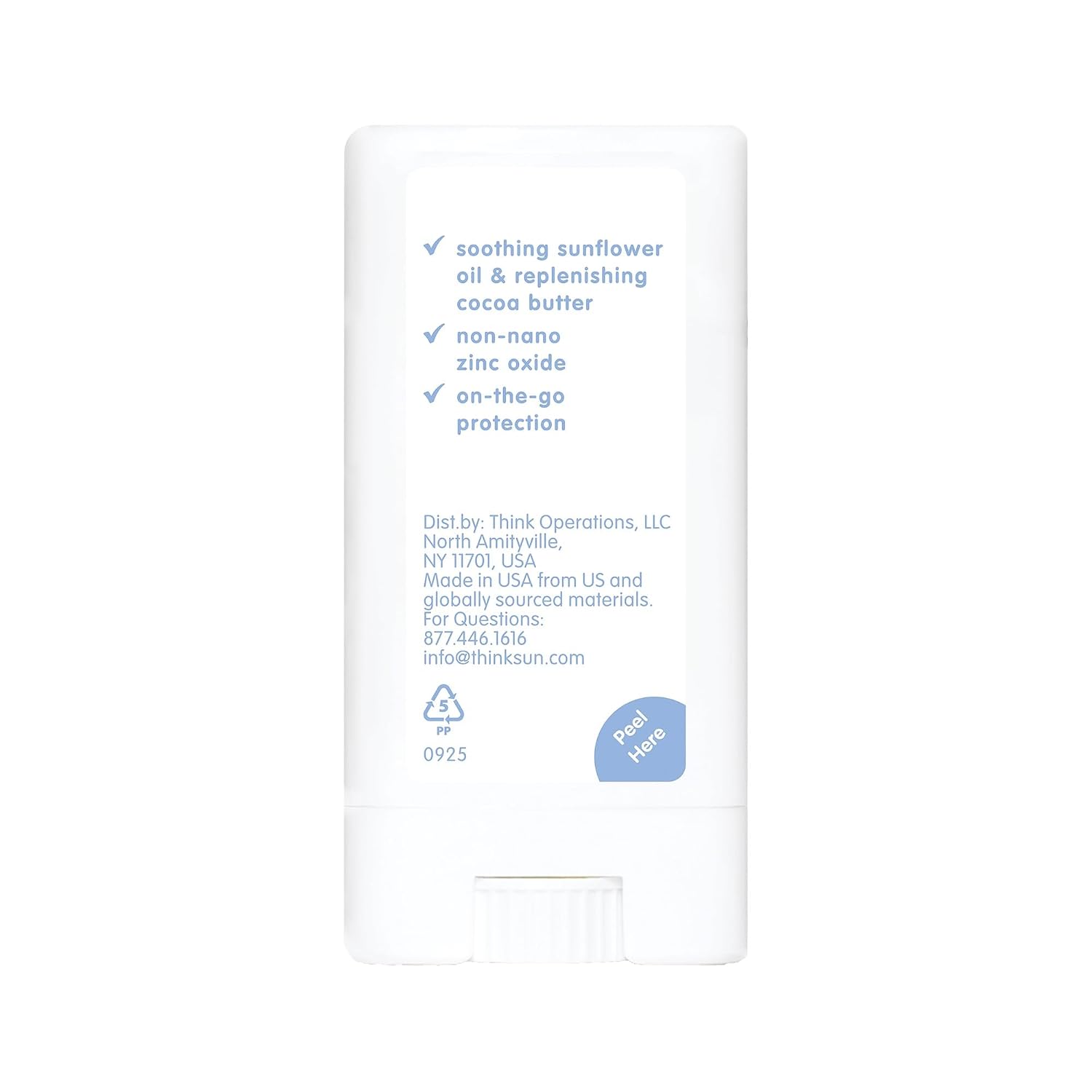 Thinksport Mineral Sunscreen SPF 50+ Zinc Oxide, Water Resistant, 3 Fl Oz