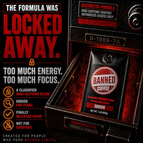 Ground Coffee | Strong Coffee | High Caffeine Coffee | Dark Roast | 16 oz | Extreme Energy. Clear Focus. Bold Flavor. Crafted for maximum