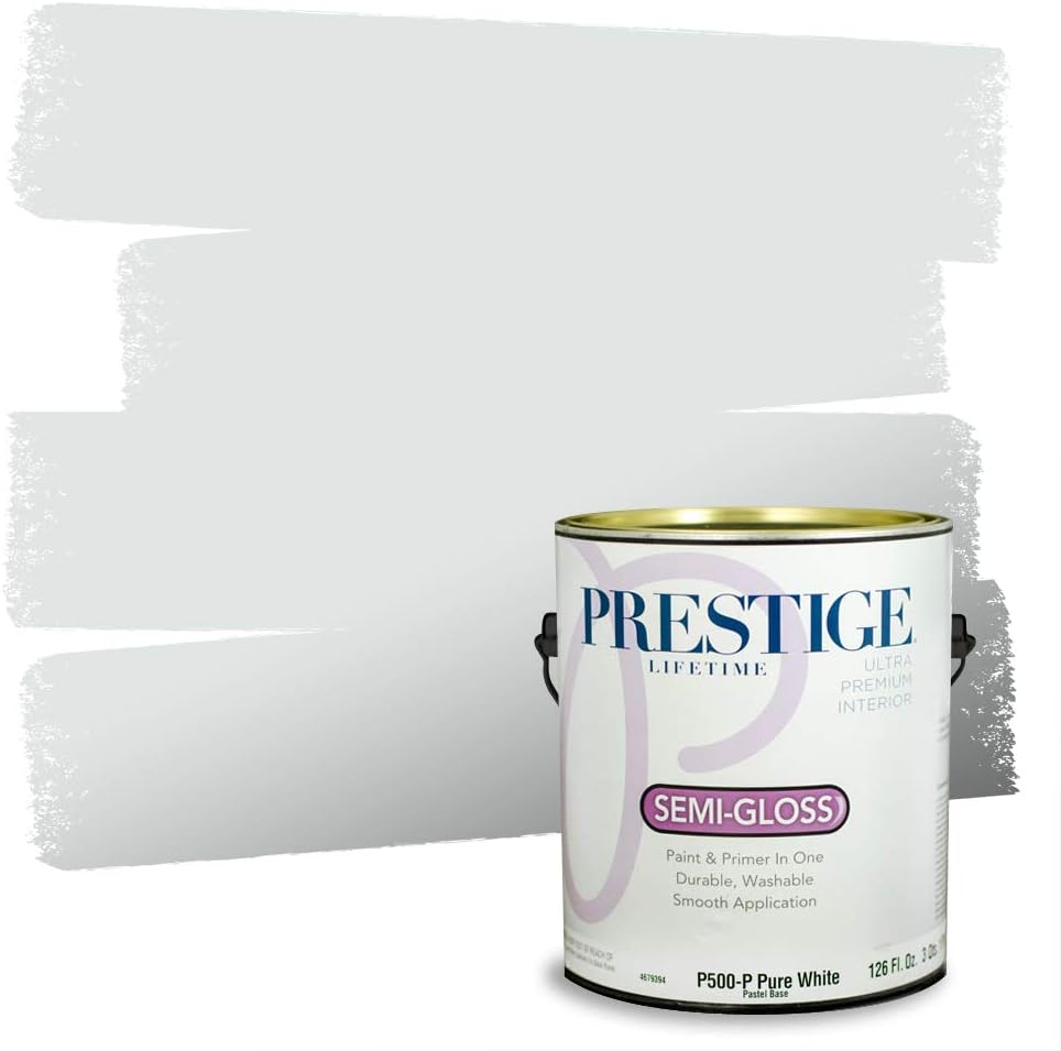Prestige Paints E400-P-SW6506 Exterior Paint and Primer in One, 1-Gallon, Satin, Comparable Match of Sherwin Williams Vast, 1 Gallon, SW45-Vast Sky