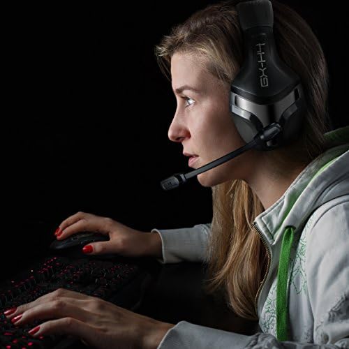 Enhance GX-H4 Computer Gaming Headset with Microphone - Braided Cable, Noise Isolating Headphones