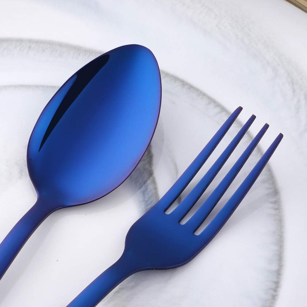BuyGo Rainbow Silverware Set Flatware Set Stainless Steel Colorful Dinnerware Set 16-Piece Multicolor Cutlery Set, Service for 4