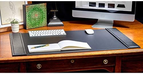 Dacasso Black Crocodile Embossed Leather Desk Set, 7-Piece D2204